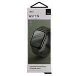 UNIQ Aspen Braided DE Strap Λουράκι για Apple Watch series 4/5/6/7/SE/8/9/10 - 38/40/41/42mm - ΠΡΑΣΙΝΟ / Cypress ΧΑΚΙ  - UNIQ410CYPGRN