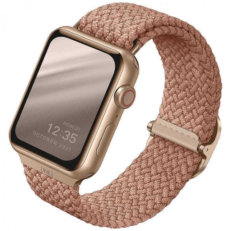 UNIQ Aspen Braided DE Strap Λουράκι για Apple Watch series 4/5/6/7/SΕ - 45/44/42mm - Grapefruit Pink - UNIQ580GRAPNK