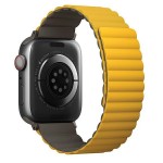 UNIQ Revix Reversible Μαγνητικό BAND Λουράκι για Apple Watch series 4/5/6/7/SE/8/9/10/Ultra 1/2 - 44/45/46/49mm - ΚΙΤΡΙΝΟ/ΧΑΚΙ - UNIQ740