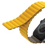 UNIQ Revix Reversible Μαγνητικό BAND Λουράκι για Apple Watch series 4/5/6/7/SE/8/9/10/Ultra 1/2 - 44/45/46/49mm - ΚΙΤΡΙΝΟ/ΧΑΚΙ - UNIQ740