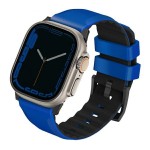 UNIQ Linus Airosoft Silicone BAND Λουράκι σιλικόνης για Apple Watch series 4/5/6/7/SE/8/9/10/Ultra 1/2 - 44/45/46/49mm - ΜΠΛΕ/Racing Blue  - UNIQ897