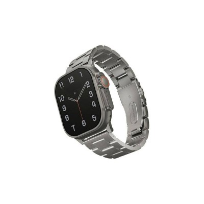 UNIQ Osta Titanium Stainless Steel BAND Μπρασελέ Μεταλλικό για Apple Watch SERIES - 42mm-44mm-45mm-49mm - Titanium ΑΣΗΜΙ - UNIQ932