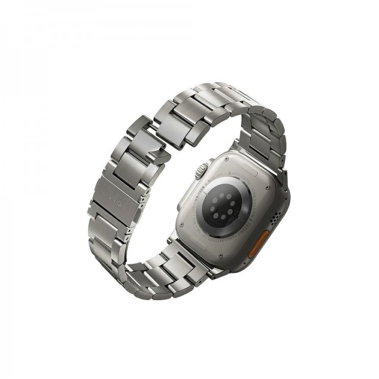 UNIQ Osta Titanium Stainless Steel BAND Μπρασελέ Μεταλλικό για Apple Watch SERIES - 42mm-44mm-45mm-49mm - Titanium ΑΣΗΜΙ - UNIQ932