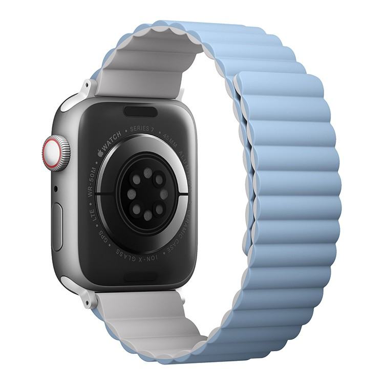 UNIQ Revix Reversible Μαγνητικό BAND Λουράκι για Apple Watch series 4/5/6/7/SE/8/9/Ultra - 44/45/49mm - ΛΕΥΚΟ ΜΠΛΕ - UNIQ818