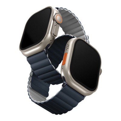 UNIQ Revix Reversible Magnetic BAND for Apple Watch series 4/5/6/7/8/SE & ULTRA 42/44/45/49mm - GREY BLUE - UNIQ-49ΜΜ-REVSBLUCGRY
