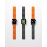 UNIQ Revix Reversible Μαγνητικό BAND Λουράκι για Apple Watch series 4/5/6/7/SE 44/45mm - ΓΚΡΙ ΠΟΡΤΟΚΑΛΙ - UNIQ629GRYORG