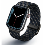 UNIQ Aspen Braided DE Strap Λουράκι για Apple Watch series 4/5/6/7/SΕ - 45/44/42mm - Obsidian ΜΠΛΕ - UNIQ578BLU