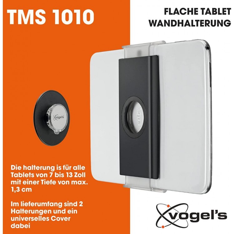 Vogel's Universal Βάση στήριξης τοίχου Wall Pack με HOLDER για Tablet 7"-12" - ΜΑΥΡΟ - VO-TMS1010