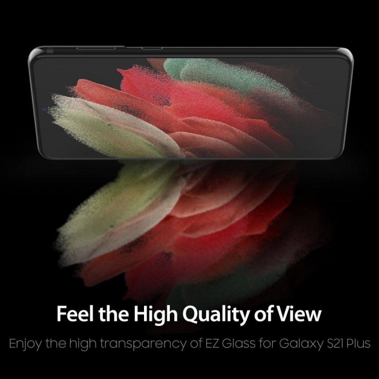 WHITESTONE DOME EZ Γυαλί προστασίας Installation Kit Fullcover 3D 9H 0.33MM FULL CURVED για Samsung Galaxy S21+ Plus - ΔΙΑΦΑΝΟ - 2 TEM