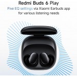 Xiaomi Ασύρματα ακουστικά Earbuds Redmi Buds 6 Play - Bluetooth 5.4, Noise Cancellation, Ergonomic Design - ΛΕΥΚΟ