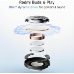 Xiaomi Ασύρματα ακουστικά Earbuds Redmi Buds 6 Play - Bluetooth 5.4, Noise Cancellation, Ergonomic Design - ΛΕΥΚΟ