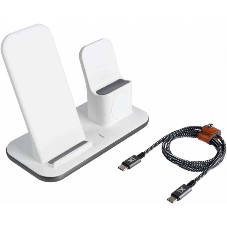 Xtorm 3-in-1 Σταθμός Ασύρματης Φόρτισης Apple Αλουμινίου Qi για Apple iPhone, Apple Watch Series, APPLE AIRPODS με USB-C PD καλώδιο - ΛΕΥΚΟ - XT-PS101 