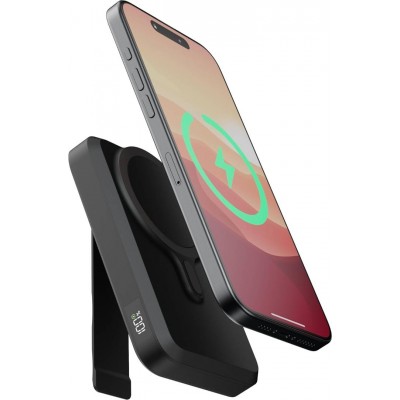 Xtorm MagCharge Pro universal Μαγνιτικό Power Bank 10.000mAh με USB-C, LED και βάση - ΜΑΥΡΟ - XT-FS5W101