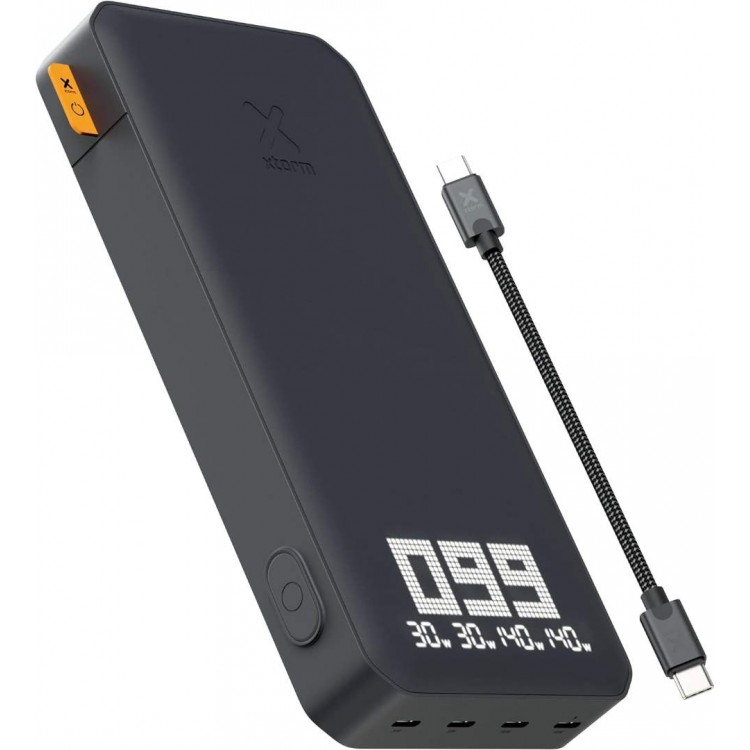 XTORM Titan Ultra LED USB-C-PD XB4 Series Powerbank 27K, 200W, 27.000mA για Notebook,Smartphones.Tablets - XT-XB403 - Midnight ΜΑΥΡΟ