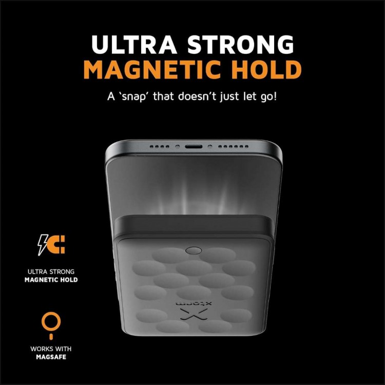 Xtorm MagCharge Pro universal Μαγνιτικό Power Bank 5.000mAh με USB-C, LED - ΜΑΥΡΟ - XT-FS5W051