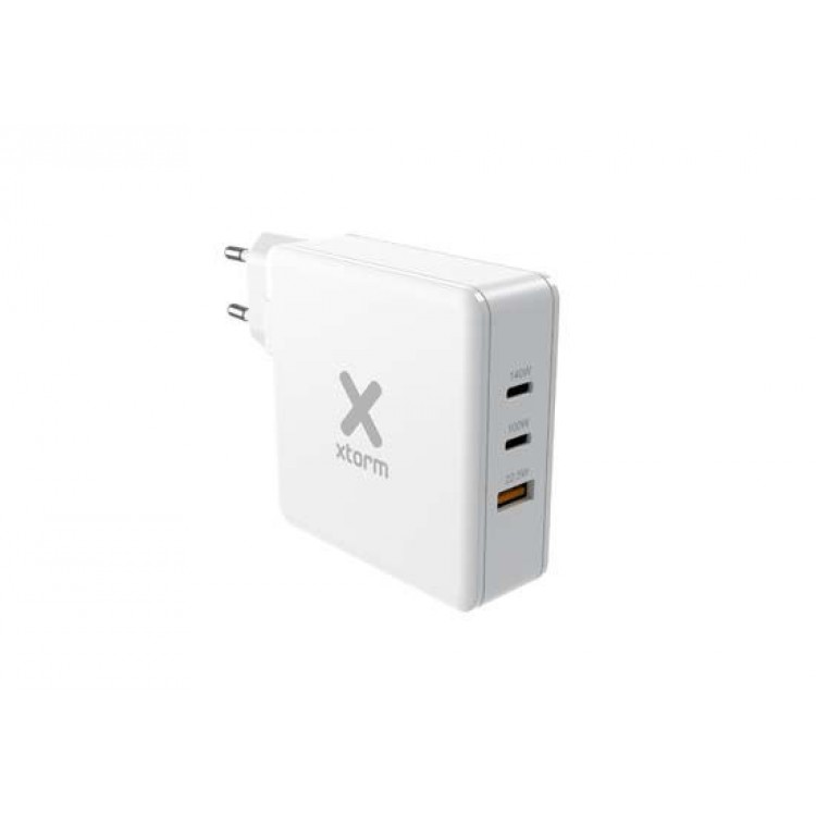 Xtorm 140W Φορτιστής οικιακός τοίχου 2XUSB-C PD, 1XUSB-A EPR GaN για MacBook και Φορητούς Υπολογιστ΄ες - ΛΕΥΚΟ - XT-XAT140