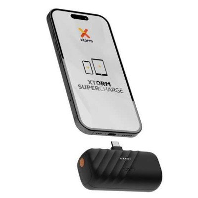XTORM Go2 20W PowerShot PowerBank με USB-C PD αναδιπλούμενο βύσμα, 5000mAh - ΜΑΥΡΟ - XT-XG2PS051