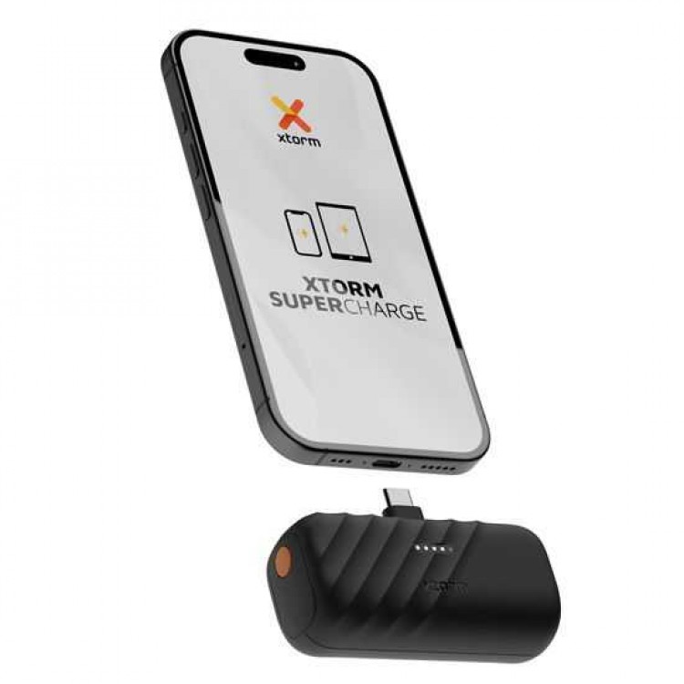 XTORM Go2 20W PowerShot PowerBank με USB-C PD αναδιπλούμενο βύσμα, 5000mAh - ΜΑΥΡΟ - XT-XG2PS051
