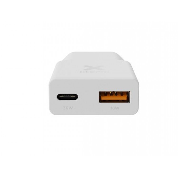Xtorm AC Φορτιστής οικιακός Go2 SlimLine 33W, USB-C PD και USB-A, QC 3.0. PPS - ΛΕΥΚΟ - XT-XG2SL033
