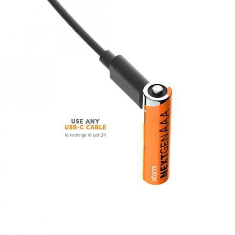 Xtorm NextGen Επαναφορτιζόμενες AAA Μπαταρίες με USB-C θύρα - 4 ΤΕΜ. - XT-XNG3AB4