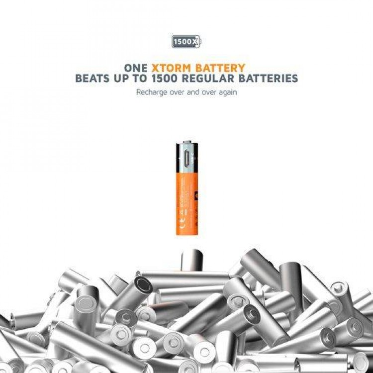Xtorm NextGen Επαναφορτιζόμενες AAA Μπαταρίες με USB-C θύρα - 4 ΤΕΜ. - XT-XNG3AB4