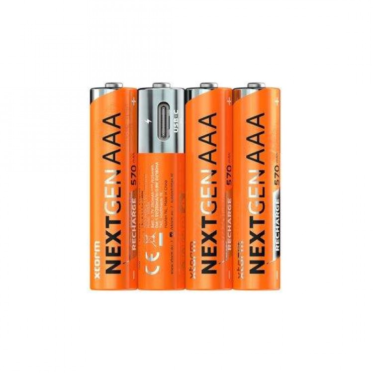 Xtorm NextGen Επαναφορτιζόμενες AAA Μπαταρίες με USB-C θύρα - 4 ΤΕΜ. - XT-XNG3AB4