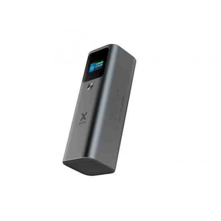 XTORM Nova Pro Ultra FastCharge USB-C Powerbank Αλουμινίου 27K, 140W, 27.600mA με Smart Οθόνη για Notebook,Smartphones,Tablets - XT-XNP276 - ΓΚΡΙ ΜΑΥΡΟ