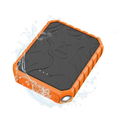 XTORM Rugged Outdoor IP65 Waterproof PowerBank 10K με ΕΝΣΩΜΑΤΩΜΕΝΟ Φακό, 10.000Mah - XT-XR201 - ΠΟΡΤΟΚΑΛΙ