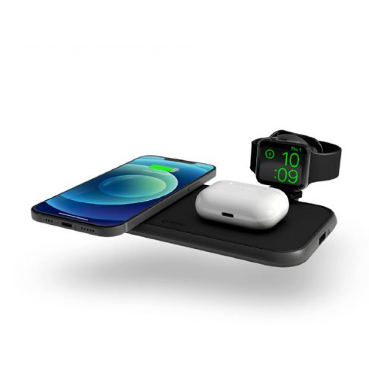 Zens Ασύρματος Qi Φορτιστής Αλουμινίου + Watch (incl. Watch Cable) + USB - 45W - ΜΑΥΡΟ - ZE-ZEDC14B-00