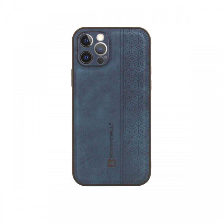 Bodycell Pattern Leather Backcover iPhone 12 Pro  Blue