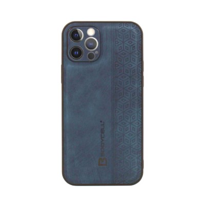 Bodycell Pattern Leather Backcover iPhone 12 Pro Max Blue