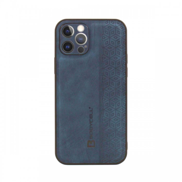 Bodycell Pattern Leather Backcover iPhone 12 Pro Max Blue