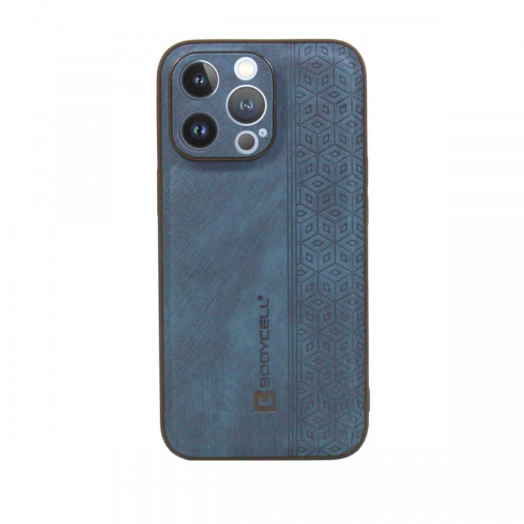 Bodycell Pattern Leather Backcover iPhone 14 Pro  Blue