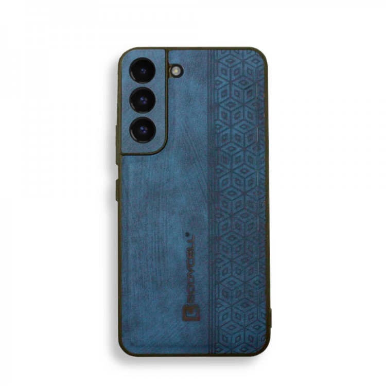 Bodycell Pattern Leather Backcover Samsung S21 FE  Blue