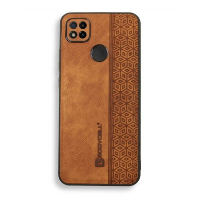 Bodycell Pattern Leather Backcover Xiaomi Redmi 9C/10A Brown