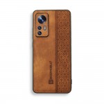 Bodycell Pattern Leather Backcover Xiaomi 12/12X/12S Brown