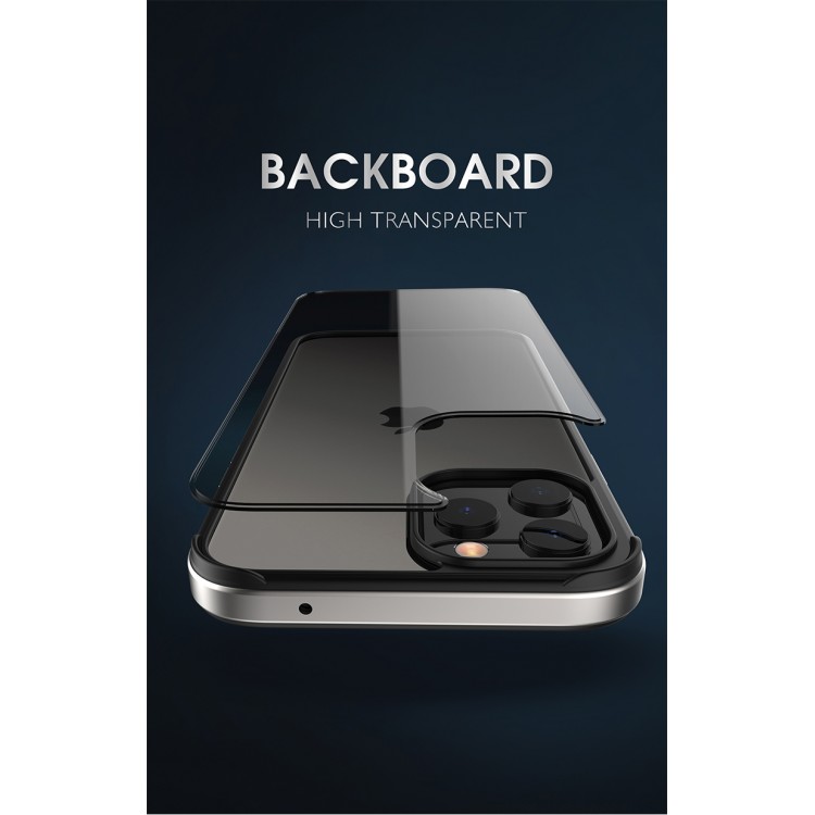 Bodycell Back Cover + Aluminium Bumper For iPhone 12 Pro Max  Red