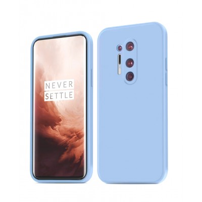 Bodycell Square Liquid Silicon Case Oneplus 8 Pro Light Blue