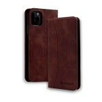 Bodycell Book Case Pu Leather iPhone 12 Mini Dark Brown