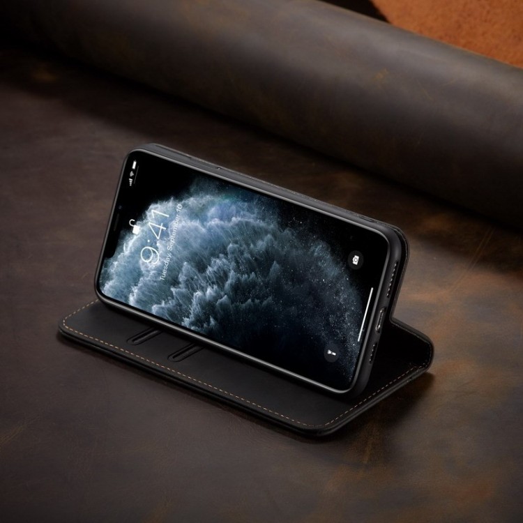 Bodycell Book Case Pu Leather iPhone 12/12 Pro Black