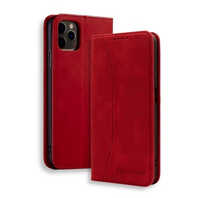 Bodycell Book Case Pu Leather iPhone 12 Pro Max Red
