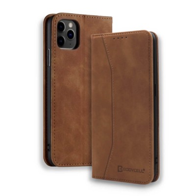 Bodycell Book Case Pu Leather iPhone 12 Pro Max Brown