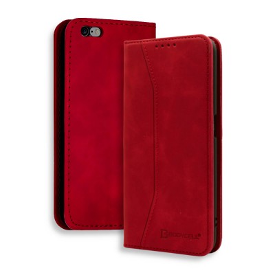 Bodycell Book Case Pu Leather iPhone 6/6s  Red