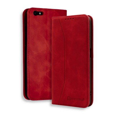 Bodycell Book Case Pu Leather iPhone 6/6s Plus Red