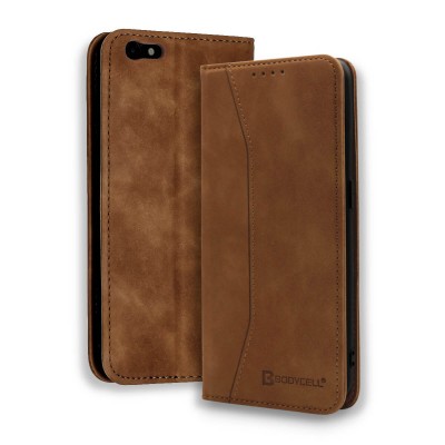 Bodycell Book Case Pu Leather iPhone 6/6s Plus Brown