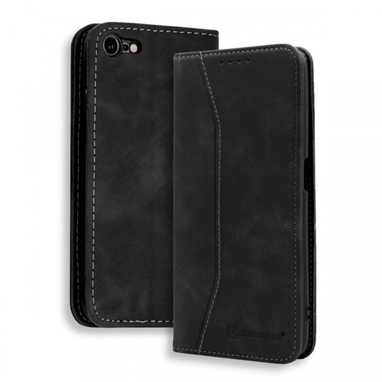 Bodycell Book Case Pu Leather iPhone 7/8/SE 2020 Black