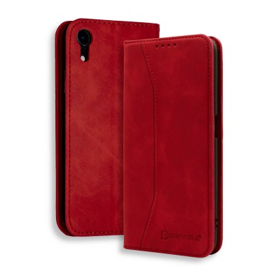 Bodycell Book Case Pu Leather iPhone XR Red