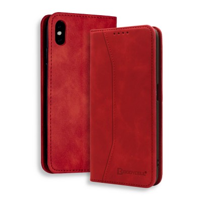 Bodycell Book Case Pu Leather iPhone XS MAX Red