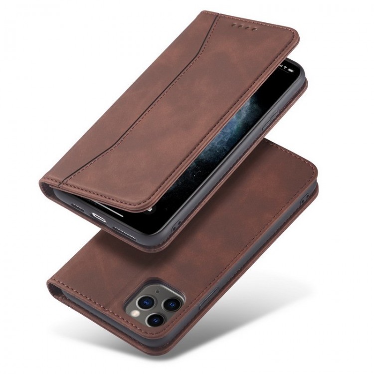 Bodycell Book Case Pu Leather iPhone 11 Pro  Dark Brown