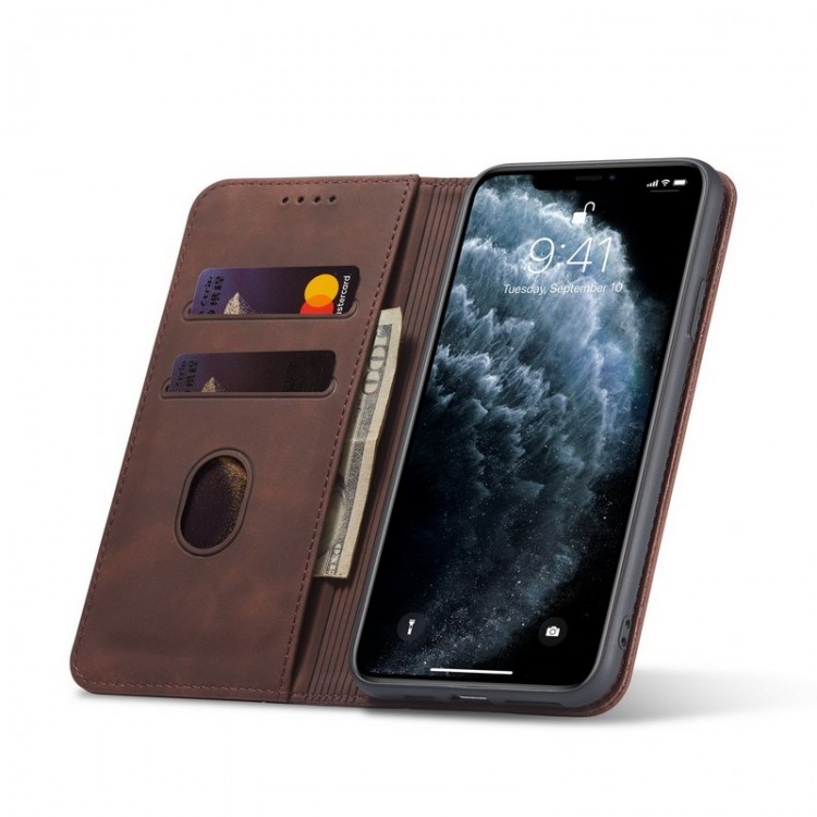 Bodycell Book Case Pu Leather iPhone 11 Pro  Dark Brown